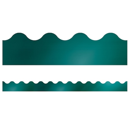 Carson Dellosa Sparkle + Shine Teal Foil Scalloped Borders, 39 Feet/Pack, PK6 108402